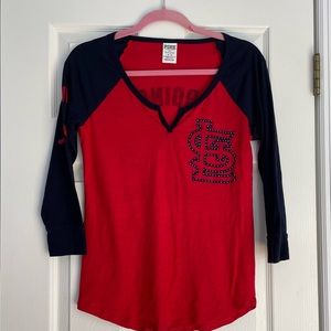 PINK Victoria’s Secret MLB St. Louis Cardinals 3/4 sleeve shirt size medium